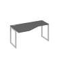А4 С4 055 АР (Антрацит премиум/Серый) Стол эргономичный левый "Техно" на металлокаркасе QUATTRO
