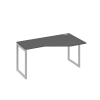 А4 С4 056 АР (Антрацит премиум/Серый) Стол эргономичный правый "Техно" на металлокаркасе QUATTRO
