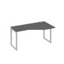 А4 С4 056 АР (Антрацит премиум/Серый) Стол эргономичный правый "Техно" на металлокаркасе QUATTRO