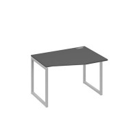 А4 С4 062 АР (Антрацит премиум/Серый) Стол эргономичный правый "Техно" на металлокаркасе QUATTRO