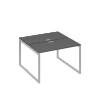 А4 С4 170 АР (Антрацит премиум/Серый) Рабочая станция на каркасе QUATTRO столы 2х120