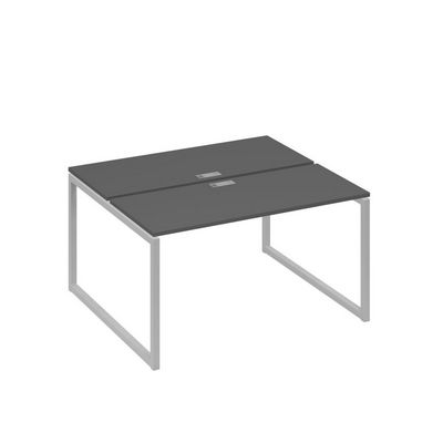 А4 С4 171 АР (Антрацит премиум/Серый) Рабочая станция на каркасе QUATTRO столы 2х140