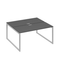 А4 С4 175 АР (Антрацит премиум/Серый) Рабочая станция на каркасе QUATTRO столы 2х160