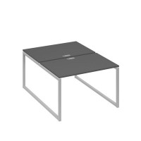 А4 С4 176 АР (Антрацит премиум/Серый) Рабочая станция на каркасе QUATTRO столы 2х120