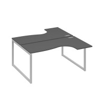 А4 С4 182 АР (Антрацит премиум/Серый) Рабочая станция опоры QUATTRO столы 2х160 Классика