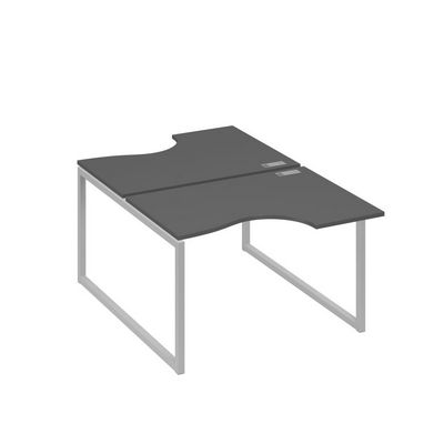 А4 С4 183 АР (Антрацит премиум/Серый) Рабочая станция опоры QUATTRO столы 2х120 Классика