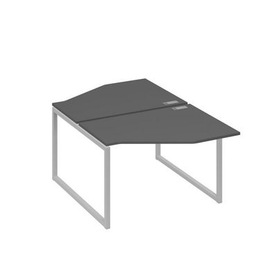 А4 С4 186 АР (Антрацит премиум/Серый) Рабочая станция опоры QUATTRO со столами Техно 2х120