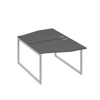 А4 С4 189 АР (Антрацит премиум/Серый) Рабочая станция каркас QUATTRO столы 2х120 Техно