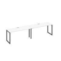 А4 А4 005-2 БП (Белый премиум/Антрацит) Рабочая станция 2х160 опоры QUATTRO