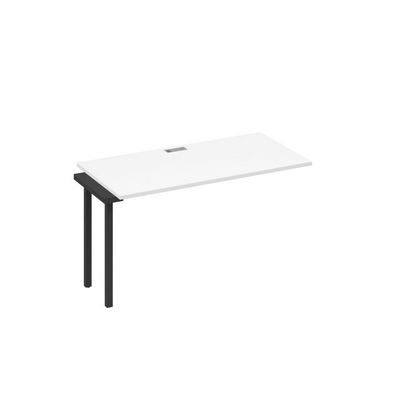 А4 А4 014-1 БП (Белый премиум/Антрацит) Секция стола 140 рабочей станции на каркасе QUATTRO