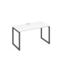 А4 А4 014 БП (Белый премиум/Антрацит) Стол письменный на металлокаркасе QUATTRO