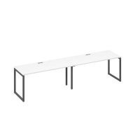 А4 А4 015-2 БП (Белый премиум/Антрацит) Рабочая станция 2х160 опоры QUATTRO