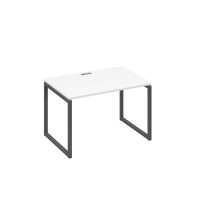 А4 А4 023 БП (Белый премиум/Антрацит) Стол письменный на металлокаркасе QUATTRO