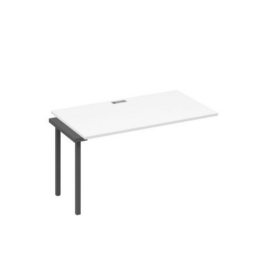 А4 А4 024-1 БП (Белый премиум/Антрацит) Секция стола 140 рабочей станции на каркасе QUATTRO