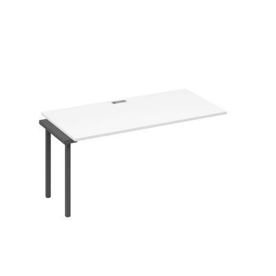 А4 А4 025-1 БП (Белый премиум/Антрацит) Секция стола 160 рабочей станции на каркасе QUATTRO