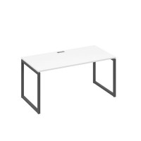 А4 А4 025 БП (Белый премиум/Антрацит) Стол письменный на металлокаркасе QUATTRO