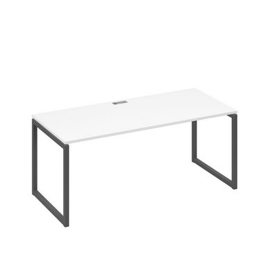 А4 А4 026 БП (Белый премиум/Антрацит) Стол письменный на металлокаркасе QUATTRO
