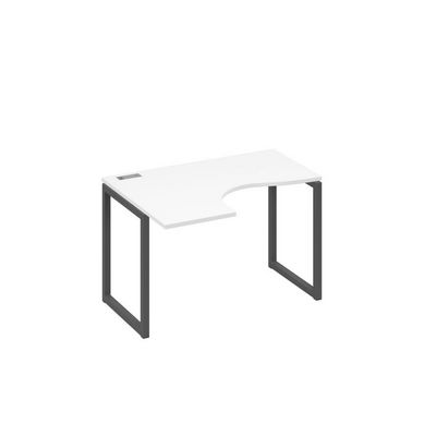 А4 А4 031 БП (Белый премиум/Антрацит) Стол эргономичный левый "Классика" на металлокаркасе QUATTRO