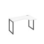 А4 А4 034 БП (Белый премиум/Антрацит) Стол эргономичный правый "Классика" на металлокаркасе QUATTRO