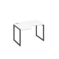 А4 А4 041 БП (Белый премиум/Антрацит) Стол эргономичный левый "Классика" на металлокаркасе QUATTRO