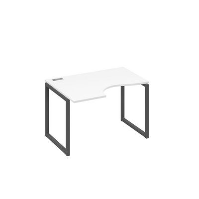 А4 А4 041 БП (Белый премиум/Антрацит) Стол эргономичный левый "Классика" на металлокаркасе QUATTRO