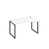 А4 А4 044 БП (Белый премиум/Антрацит) Стол эргономичный правый "Классика" на металлокаркасе QUATTRO