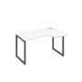 А4 А4 044 БП (Белый премиум/Антрацит) Стол эргономичный правый "Классика" на металлокаркасе QUATTRO