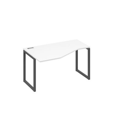 А4 А4 053 БП (Белый премиум/Антрацит) Стол эргономичный левый "Техно" на металлокаркасе QUATTRO