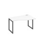 А4 А4 054 БП (Белый премиум/Антрацит) Стол эргономичный правый "Техно" на металлокаркасе QUATTRO