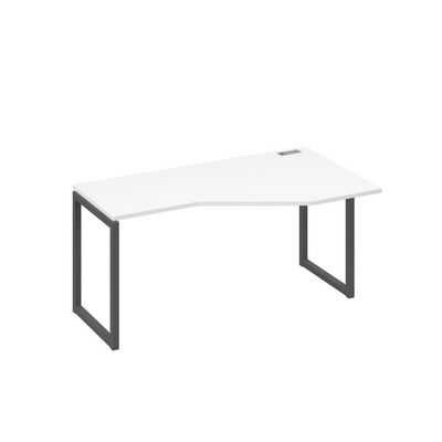 А4 А4 056 БП (Белый премиум/Антрацит) Стол эргономичный правый "Техно" на металлокаркасе QUATTRO