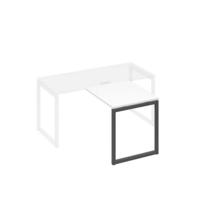 А4 А4 073 БП Брифинг-приставка с каркасом QUATTRO, белый премиум ЛДСП, антрацит металл