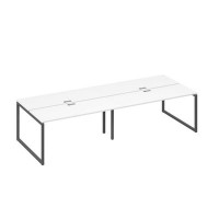 А4 А4 172-2 БП (Белый премиум/Антрацит) Станция 4х160 рабочая с металлокаркасом QUATTRO