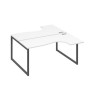 А4 А4 182 БП (Белый премиум/Антрацит) Рабочая станция опоры QUATTRO столы 2х160 Классика