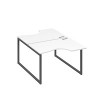 А4 А4 183 БП (Белый премиум/Антрацит) Рабочая станция опоры QUATTRO столы 2х120 Классика