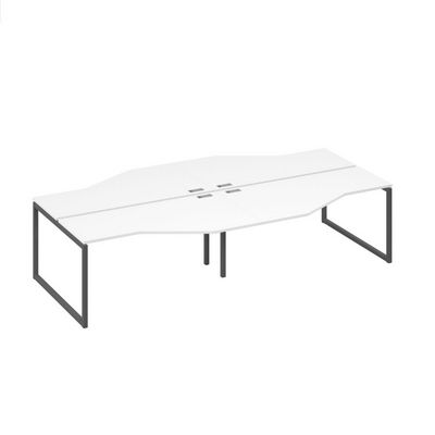 А4 А4 188-2 БП (Белый премиум/Антрацит) Рабочая станция каркас QUATTRO столы 4х160 Техно