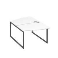 А4 А4 189 БП (Белый премиум/Антрацит) Рабочая станция каркас QUATTRO столы 2х120 Техно