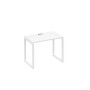 А4 Б4 002 БП (Белый премиум/Белый) Стол письменный на металлокаркасе QUATTRO