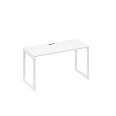 А4 Б4 004 БП (Белый премиум/Белый) Стол письменный на металлокаркасе QUATTRO
