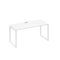 А4 Б4 015 БП (Белый премиум/Белый) Стол письменный на металлокаркасе QUATTRO