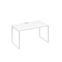 А4 Б4 024 БП (Белый премиум/Белый) Стол письменный на металлокаркасе QUATTRO