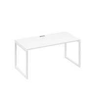А4 Б4 025 БП (Белый премиум/Белый) Стол письменный на металлокаркасе QUATTRO