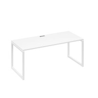 А4 Б4 026 БП (Белый премиум/Белый) Стол письменный на металлокаркасе QUATTRO