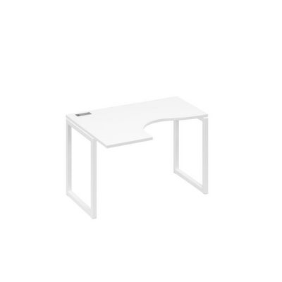 А4 Б4 031 БП (Белый премиум/Белый) Стол эргономичный левый "Классика" на металлокаркасе QUATTRO