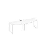 А4 Б4 051-2 БП (Белый премиум/Белый) Рабочая станция опоры QUATTRO столы Техно 2х120