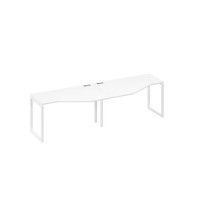 А4 Б4 053-2 БП (Белый премиум/Белый) Рабочая станция опоры QUATTRO столы Техно 2х140