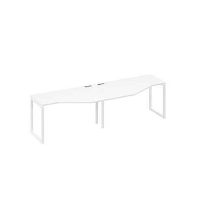 А4 Б4 053-2 БП (Белый премиум/Белый) Рабочая станция опоры QUATTRO столы Техно 2х140