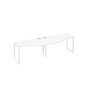 А4 Б4 053-2 БП (Белый премиум/Белый) Рабочая станция опоры QUATTRO столы Техно 2х140