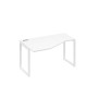 А4 Б4 053 БП (Белый премиум/Белый) Стол эргономичный левый "Техно" на металлокаркасе QUATTRO