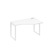 А4 Б4 054 БП (Белый премиум/Белый) Стол эргономичный правый "Техно" на металлокаркасе QUATTRO