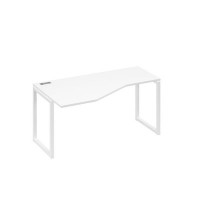 А4 Б4 055 БП (Белый премиум/Белый) Стол эргономичный левый "Техно" на металлокаркасе QUATTRO